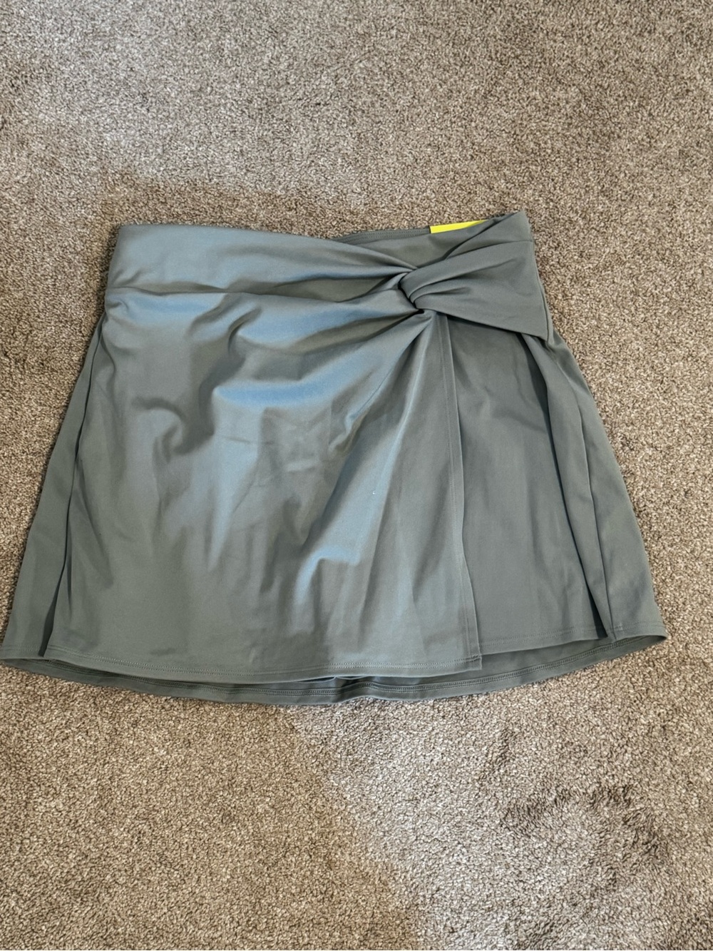 All in Motion Twist-Detail Mini Skort in Olive